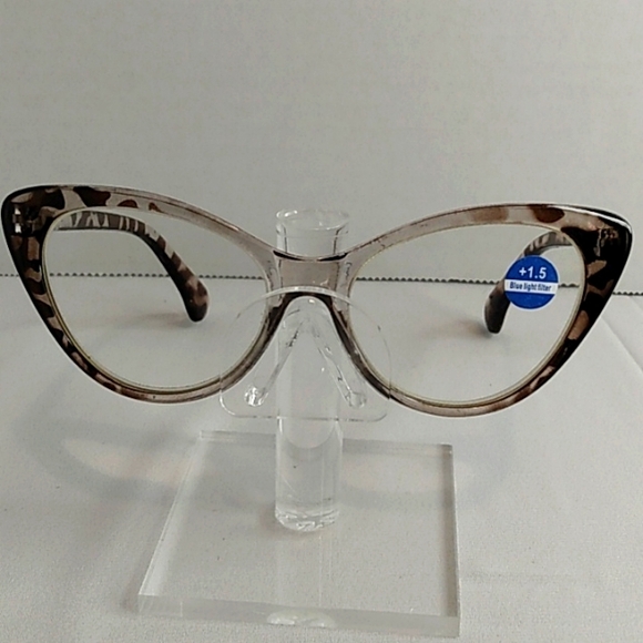 😍 Stylish 1.5 strength Cat eye Readers/Cheaters eyewear with blue light filter - Picture 3 of 3